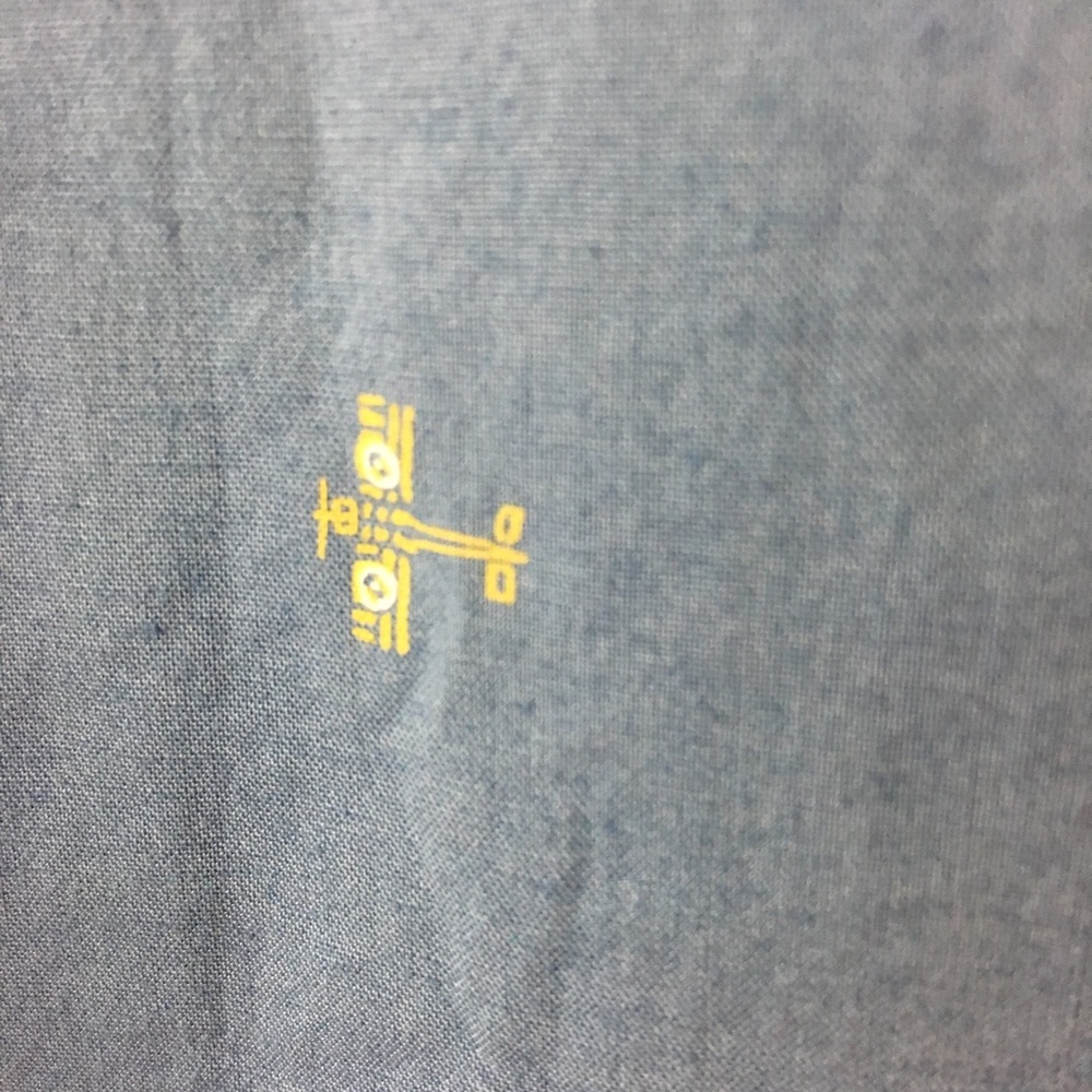 J Crew Large Button Down Blue Airplane Pilot Plane - image 7